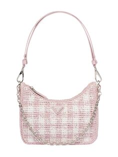 Мини-сумка Re-Edition из рафии Prada, розовый