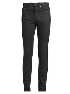 Классические джинсы скинни Saint Laurent, черный
