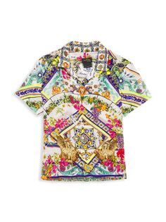 Рубашка Camp с принтом для маленьких мальчиков и мальчиков CAMILLA, разноцветный