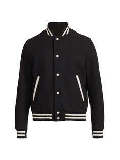 Университетская куртка Teddy College Saint Laurent, нуарный