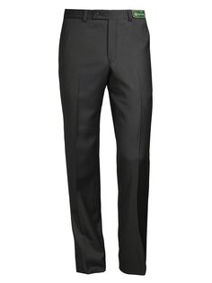 Базовые шерстяные брюки Saks Fifth Avenue, черный