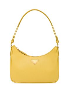 Мини-сумка Re-Edition из сафьяновой кожи Prada, желтый