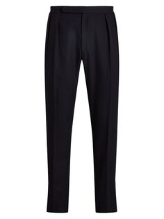Шерстяные брюки Gregory Tuxedo Ralph Lauren Purple Label, черный