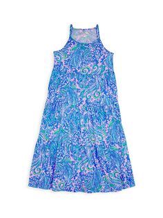 Платье макси Harleigh для маленьких девочек и девочек Lilly Pulitzer Kids, сиреневый