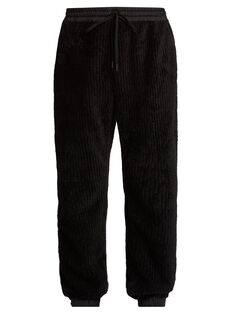 Текстурированные спортивные штаны Jogger с кулиской Moncler Grenoble, черный