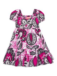 Платье с принтом Tosin для маленьких девочек, маленьких девочек и девочек Elisamama, розовый