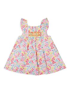 Солнечное присборенное платье для девочки для девочки Janie and Jack, разноцветный