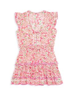 Мини-платье Anais для маленьких девочек и девочек Poupette St Barth, розовый