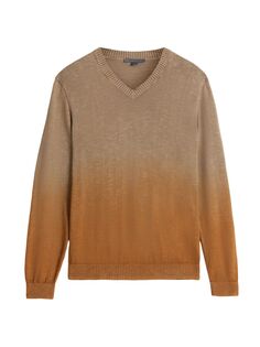 Хлопковый свитер Kane Dip-Dye John Varvatos, коричневый