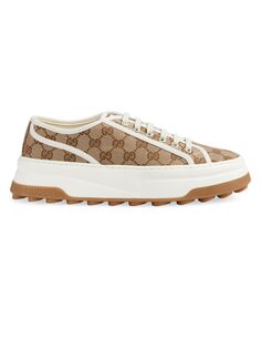 Низкие кроссовки Tennis Trek Gucci, бежевый