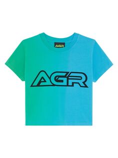 Футболка с логотипом AGR Balance и градиентным принтом AGR, зеленый