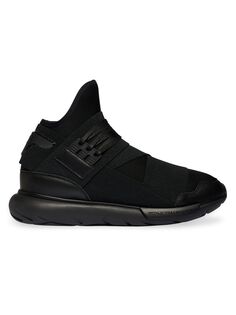 Высокие кроссовки Qasa из текстиля и кожи adidas Y-3, черный