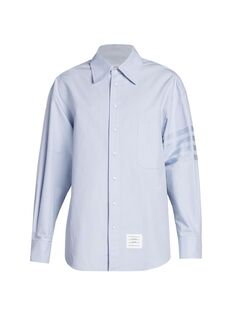 Оксфордская рубашка оверсайз Thom Browne, синий