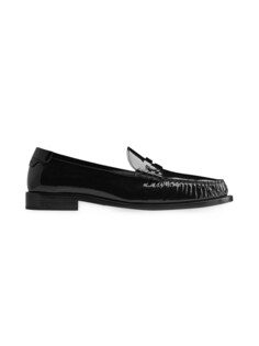 Тапочки Le Loafer Penny из лакированной кожи Saint Laurent, черный