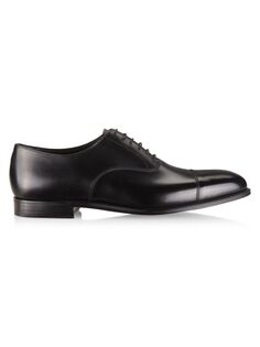 Кожаные оксфорды ручной работы Lonsdale Cap-Toe Crockett &amp; Jones, черный