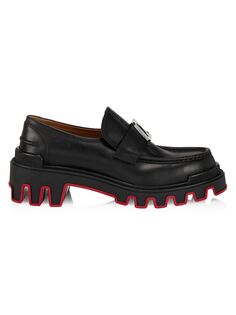 Лоферы на платформе CL Moc Dune Uomo Christian Louboutin, черный