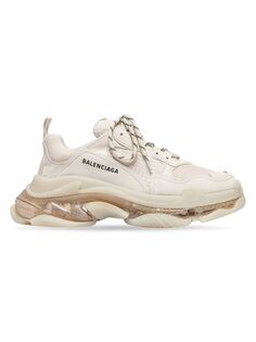 Кроссовки Triple S с прозрачной подошвой Balenciaga, белый