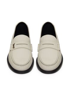 Тапочки Penny с монограммой Le Loafer из гладкой кожи Saint Laurent