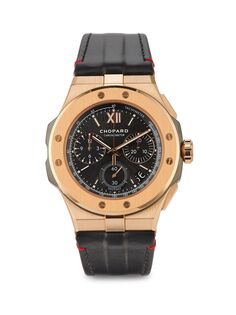 Часы с хронографом Alpine Eagle 44MM из 18-каратного розового золота Chopard, черный