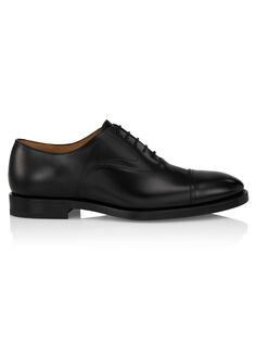 Оксфордские кожаные туфли Brunello Cucinelli, черный