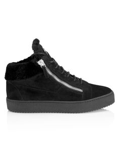 Высокие кроссовки Maylondon Shearling Giuseppe Zanotti, неро