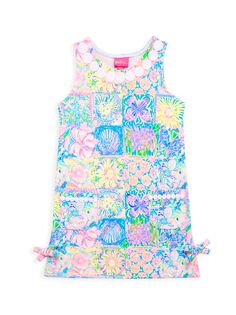 Трикотажное платье прямого кроя Lilly для маленьких девочек и девочек Lilly Pulitzer Kids, разноцветный