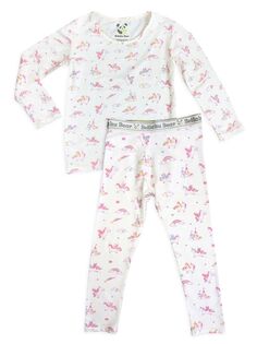 Пижамный комплект из рубашки и брюк с длинными рукавами и штанами с единорогом для малышей и малышей Bellabu Bear
