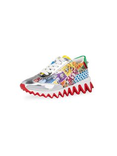 Кроссовки на шнуровке Mini Shark для маленьких девочек Christian Louboutin