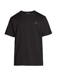 Хлопковая футболка с круглым вырезом Nash Face Acne Studios, черный