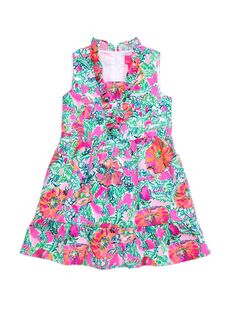 Хлопковое платье Tersa для маленьких девочек и девочек Lilly Pulitzer Kids, розовый