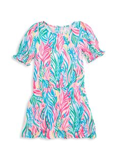 Мини-комбинезон Adley для маленьких девочек Lilly Pulitzer Kids, разноцветный