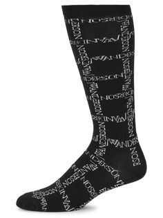 Носки из смесового хлопка с логотипом JW Anderson, черный