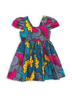 Платье с цветочным принтом Oye для маленьких девочек, маленьких девочек и девочек Elisamama, разноцветный