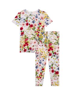 Пижамный комплект Barbara из 2 предметов для малышей и девочек Posh Peanut, белый
