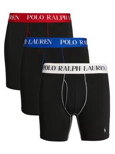 Комплект из 3-х трусов-боксеров с логотипом Polo Ralph Lauren, черный