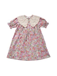 Платье с цветочным принтом и цветочным принтом для маленьких девочек и девочек Petite Hailey, белый
