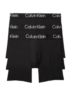Ультрамягкие современные трусы-боксеры из трех предметов Calvin Klein, черный