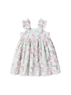 Платье с цветочным принтом для маленьких девочек, маленьких девочек и девочек Janie and Jack, зеленый