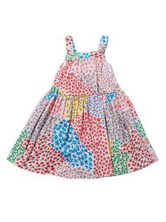 Разноцветное платье с цветочным принтом и бантом для маленькой девочки Petite Hailey, белый