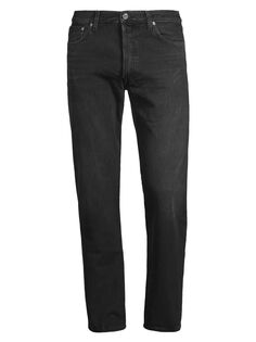 Выцветшие узкие джинсы прямого кроя стрейч BLK DNM, черный