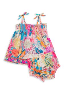 Комплект из двух частей: платье и шаровары для девочки CAMILLA