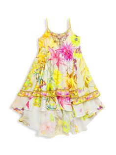 Ярусное платье хай-лоу с цветочным принтом для маленьких девочек CAMILLA