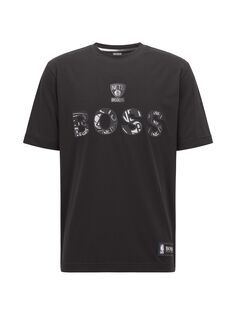 Футболка баскетбольной команды Nets BOSS x NBA, черный