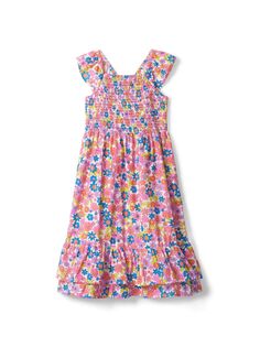 Платье макси в стиле ретро с цветочным принтом для маленьких девочек и девочек Hatley, белый