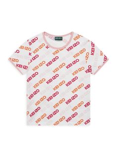 Футболка Little Girl&apos;s &amp; Girl&apos;s из пике с логотипом KENZO, белый