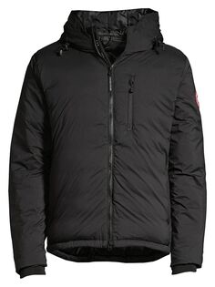 Пуховик Lodge с капюшоном Canada Goose, черный