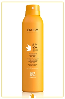 Babe Transparent Sunscreen Wet Skin SPF 50 + -Спрей для загара для влажной кожи 200 мл