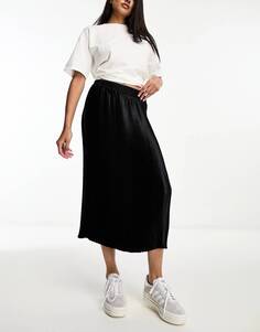 Юбка Vero Moda Satin Midi, черный