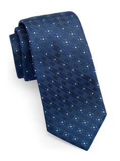 Шелковый жаккардовый галстук Giorgio Armani, синий