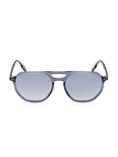 Солнцезащитные очки-пилоты 55 мм ZEGNA, синий